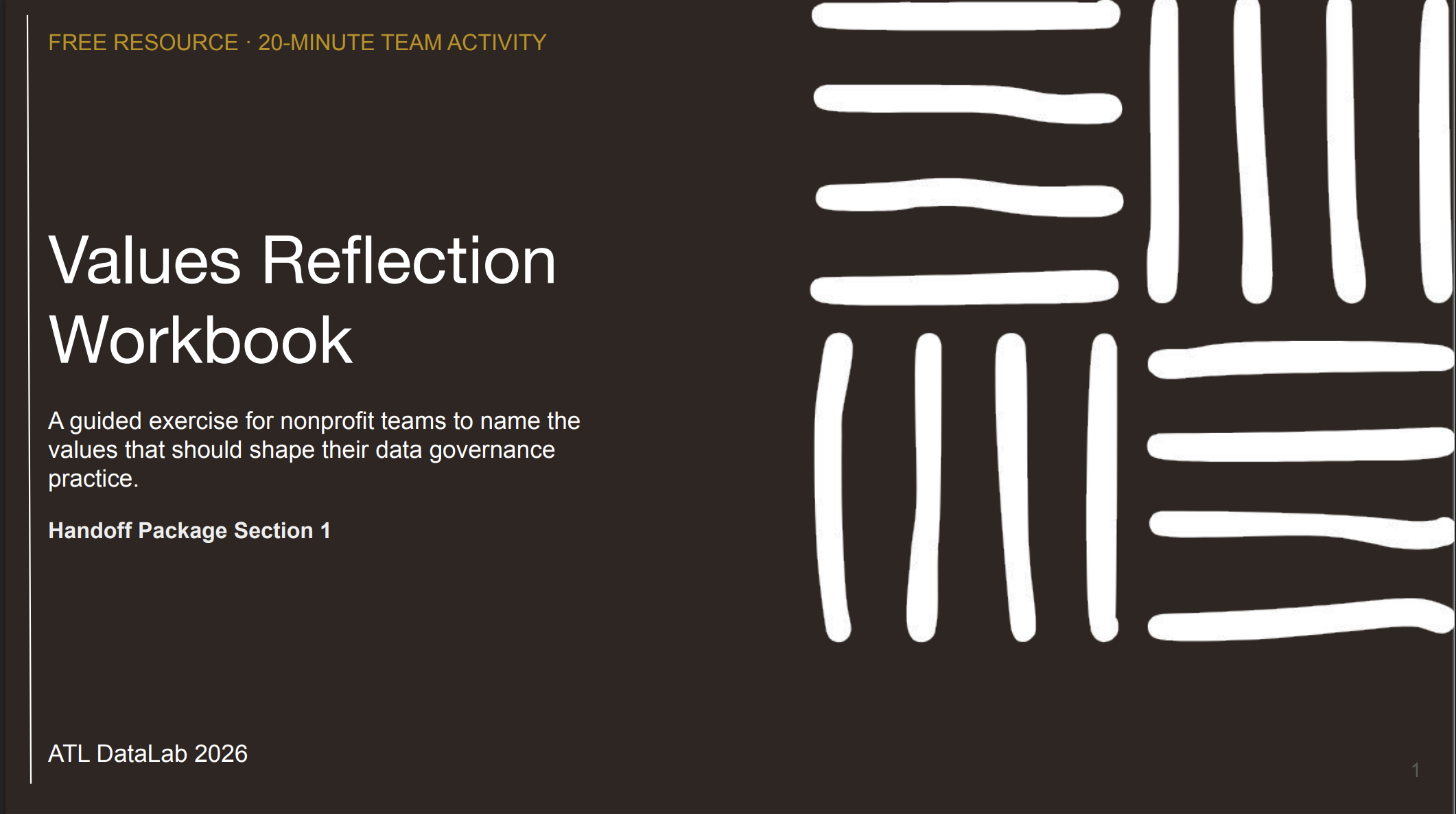 Values Reflection Workbook cover